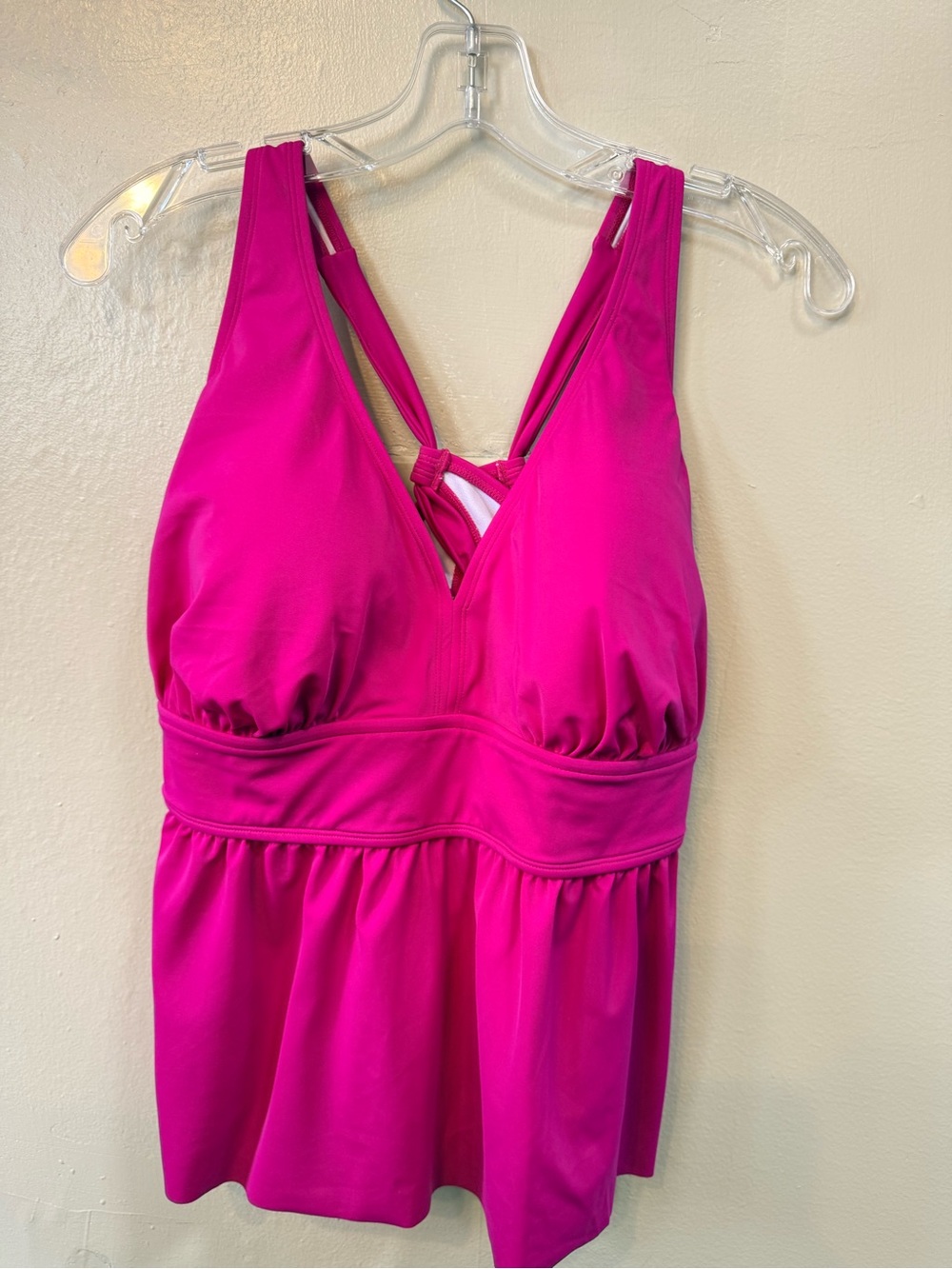 NWT American Beach x Maurices Fuchsia Pink Tankini Swim Top Plus Size 2X